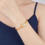 Personalised Pet Paw Print Heart Charm Adjustable Bracelet with Name Daily Wear Dainty Jewellery Memorial Anniversary Gift for Pet Owners