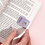 Personalized Birth Flower Fairy Magnetic PU Leather Bookmark Clip with Name Daily Use Reading Accessories Birthday Gift for Book Lovers Bookworms