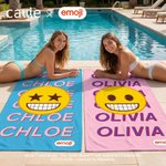 Personalised Multicolour Playful emoji Soft Quick Dry Beach Towel with Name Holiday Party Beach Trip Gift for Friends Kids Family | Callie × emoji ™