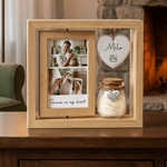 Cadre photo commémoratif personnalisé en bois pour animal de compagnie, avec pot à poils, nom et texte – Décoration d'intérieur – Cadeau de condoléances pour la perte d'un animal de compagnie, destiné