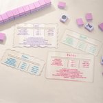 Personalized Multicolor Name Acrylic Mahjong Line Reader with Rules Mahjong Game Night Mahjong Group Birthday Gift for Mahjong Lovers