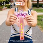 Personalised Glitter Bow Ribbon Playful emoji Pin Me Keychain Bag Charm with Name Team Game Day Gift for Cheerleaders Kids | Callie × emoji ™