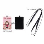 Personalised Birth Flower Cartoon Teacher ID Card Badge Holder with Title & Surname Back to School Teacher's Day Gift for Teachers Educators