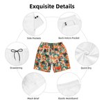 Costume da bagno personalizzato con foto tropicale hawaiana, ad asciugatura rapida, pantaloncini da spiaggia con slip in rete: regalo perfetto per feste in spiaggia, vacanze estive, festività e comple