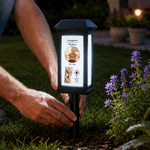 Personalized In Loving Memory of Photo Cross Waterproof Solar Garden Light with Name Garden Cemetery Decor Memorial Gift for Family Friends