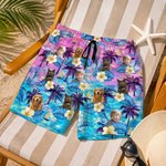 Costume da bagno personalizzato con foto tropicale hawaiana, ad asciugatura rapida, pantaloncini da spiaggia con slip in rete: regalo perfetto per feste in spiaggia, vacanze estive, festività e comple