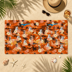Personalized Tropical Pet Portrait Photos Print Quick Dry Beach Towel Daily Use Beach Party Vacation Birthday Gift for Pet Lovers Owners