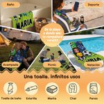 Toalla de playa personalizada extragrande de secado rápido con personaje de fútbol y nombre regalo de cumpleaños para amantes del fútbol