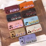 Personalized Colorful Birth Flower Durable Phone Case with Name for iPhone Daily Use Anniversary Birthday Gift for Woman