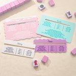 Personalized Multicolor Name Acrylic Mahjong Line Reader with Rules Mahjong Game Night Mahjong Group Birthday Gift for Mahjong Lovers