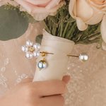 Personalized Wedding Bouquet Pearl Bead Brooch Pin with Text Something Blue Bridal Shower Wedding Gift for Bride