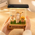 Personalized 3D Holographic Digital Pet House with Text Interactive Tech Memorial Anniversary Gift for Cat Dog Lovers