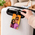 Personlig bagasjelapp i amerikansk retro-tegneseriestil – reisetilbehør og bursdagsgave til familie og venner
