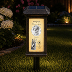 Personalized In Loving Memory of Photo Cross Waterproof Solar Garden Light with Name Garden Cemetery Decor Memorial Gift for Family Friends