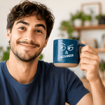 Personalised Funny Face Design 12 oz Ceramic Coffee Mug with Handle Initial and Name Daily Use Birthday Office Gift for Friends Family Colleagues