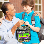 Personalised Graffiti Style Waterproof Portable Lunch Bag with Name Back to School Birthday Picnic Gift for Kids Students