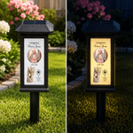 Personalized In Loving Memory of Photo Cross Waterproof Solar Garden Light with Name Garden Cemetery Decor Memorial Gift for Family Friends