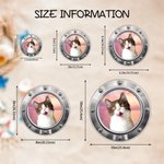Personalized Round Porthole Fridge Magnet with Pet Photo and Name Home Decor Cruise Vacation Summer Travel Gift for Pet Lovers
