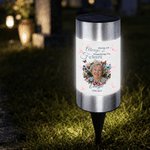 Personlig, väderbeständig solcellsdriven LED-lampa med namn och år – trädgårdsdekoration och minnesgåva vid förlust av en nära anhörig