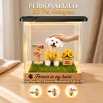 Personalized 3D Holographic Digital Pet House with Text Interactive Tech Memorial Anniversary Gift for Cat Dog Lovers
