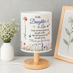 Personalised Love and Gratitude Butterfly Birth Flower Table Lamp with Name Home Decor Anniversary Birthday Gift for Daughter-In-Law