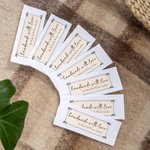 Personalized Handmade with Love Sewing Ironable Labels Name Tags Set of 15 for Clothing Handmade Item Birthday Gift for Knitting DIY Craft Lovers