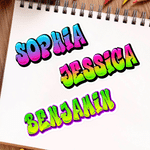 Personalised Colourful Graffiti Waterproof Durable Stickers with Name Back to School Birthday Gift for Boy Girl Student