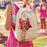 Personalised Glitter Bow Ribbon Playful emoji Pin Me Keychain Bag Charm with Name Team Game Day Gift for Cheerleaders Kids | Callie × emoji ™