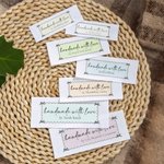Personalized Handmade with Love Sewing Ironable Labels Name Tags Set of 15 for Clothing Handmade Item Birthday Gift for Knitting DIY Craft Lovers