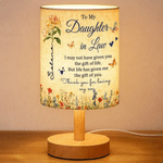 Personalised Love and Gratitude Butterfly Birth Flower Table Lamp with Name Home Decor Anniversary Birthday Gift for Daughter-In-Law