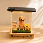 Personalized 3D Holographic Digital Pet House with Text Interactive Tech Memorial Anniversary Gift for Cat Dog Lovers