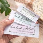 Personalized Handmade with Love Sewing Ironable Labels Name Tags Set of 15 for Clothing Handmade Item Birthday Gift for Knitting DIY Craft Lovers