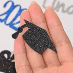 Personalised Glitter Graduation Certificate Cap Design Graduation Confetti Set of 30 with Name and Year Graduation Party Gift for Graduates