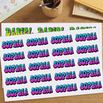 Personalised Colourful Graffiti Waterproof Durable Stickers with Name Back to School Birthday Gift for Boy Girl Student
