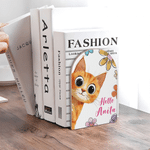 Personalized Hello Cartoon Animals Bookends with Name Daily Use Back to School Teacher's Day Gift for Kids Students Teachers