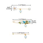 Personalized Wedding Bouquet Pearl Bead Brooch Pin with Text Something Blue Bridal Shower Wedding Gift for Bride