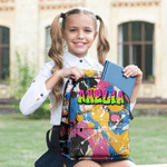 Personalised Graffiti Style Large Capacity Kids Backpack with Name Back to School Outdoor Travel Gift for Students Kids