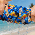 Personalized Tropical Pet Portrait Photos Print Quick Dry Beach Towel Daily Use Beach Party Vacation Birthday Gift for Pet Lovers Owners