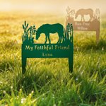 Personalised Multicolour Durable Horse Silhouette Pet Grave Marker with Texts Garden Decor Sympathy Gift for Pet Owner Parents