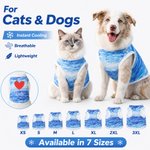 Personalized Dog Cat Pet Cooling Suit with Name Red Heart Bone Paw Print Outdoor Activities Pet Party Birthday Gift for Pet Owners