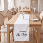 Personalised Cheers To Wedding Table Runner with Last Name Home Decor Wedding Reception Gift for Newlyweds