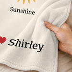 Personalized Favorite Things Hand Drawn Photo Design Soft Throw Blanket with Name and Text Home Decor Daily Use Birthday Gift for Family Pet Lovers