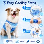 Personalized Dog Cat Pet Cooling Suit with Name Red Heart Bone Paw Print Outdoor Activities Pet Party Birthday Gift for Pet Owners