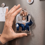 Personalised Photo Design Magnetic Clear Acrylic Fridge Magnet with Text Daily Use Home Decor Birthday Gift for Family Couple