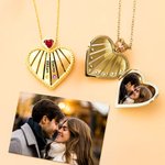 Gepersonaliseerde Geboortestenen Hart Foto Zakje Ketting met Namen Verjaardag Moederdag Cadeau voor Vrouwen Oma Moeder