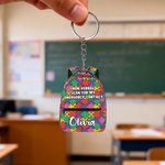Personalized Colorful School Bag Autism Emergency NFC Tap-to-View Contact Tag with Name and Number Daily Use Back to School Gift for Autism Kids