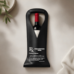 Personalised Funny Prescription Label PU Leather Wine Bag with Name Retirement Birthday Gift for Dad Wine Lovers