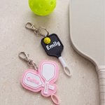 Personalized 3D Printed Easy Pickleball Clip Holder Keychain Portable Removable Ball Bag Charm Gift for Pickleball Players