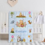 Personalized Classic Winnie the Pooh Soft and Warm Throw Blanket with Name Christmas Baby Shower Children's Day Gift for Baby Kids