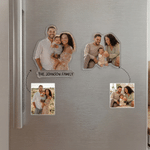 Personalised Photo Design Magnetic Clear Acrylic Fridge Magnet with Text Daily Use Home Decor Birthday Gift for Family Couple